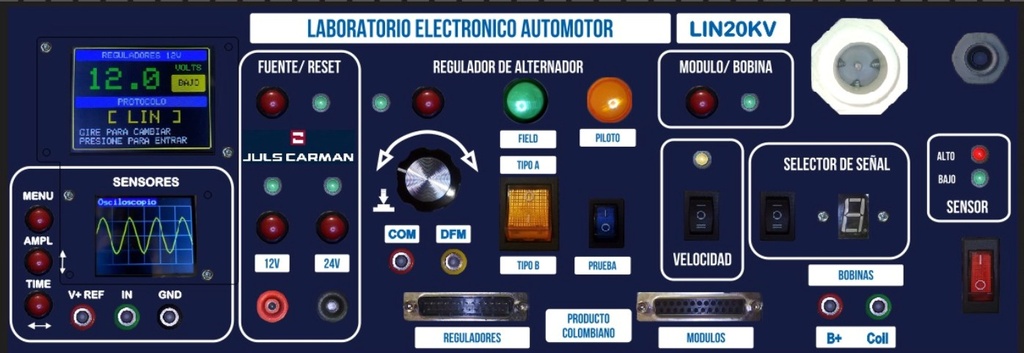 Laboratorio Electrónico Automotor (Banco de Prueba) LIN20KV