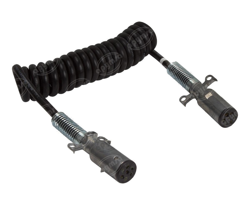 CABLE 7 HILOS ESPIRAL CON CONECTORES MACHOS (3.70 M) USA (HAE)