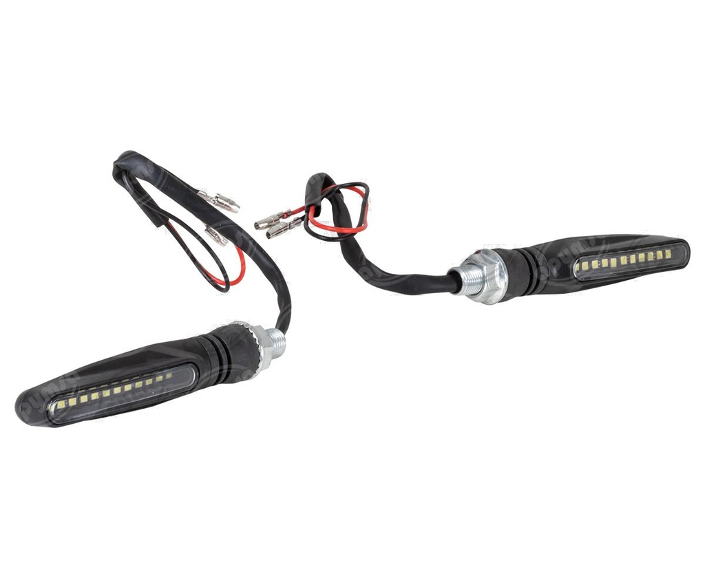 DIRECCIONAL LED MOTOCICLETA BLANCO 12V (JGO2PZA) (HAE)