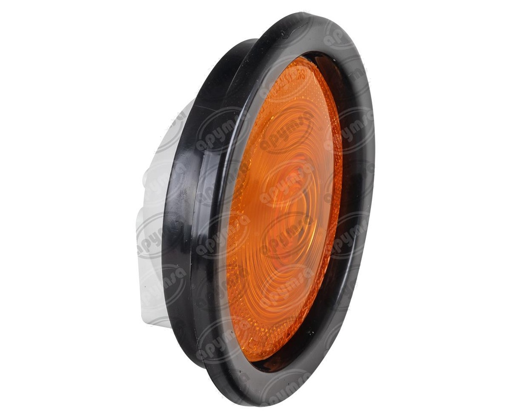 PLAFON SELLADO EMPOTRABLE MICA 4" AMBAR INCANDESCENTE 12V TRASERO UNIVERSAL TRAKTOLAMP 2250-1A (HAE)