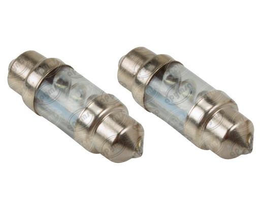 [GT1954112] BOMBILLA LEDS FESTOON TIPO FUSIBLES BLANCO 12V 3 LEDS 2PZ STAR 10X31