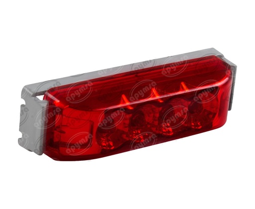 [GT2976104] LUZ DIRECCIONAL MICA ROJA POSICION LATERAL 12V 4 LEDS TIPO KENWORTH EFECTO FIJO TECNOLAMP 809-R12