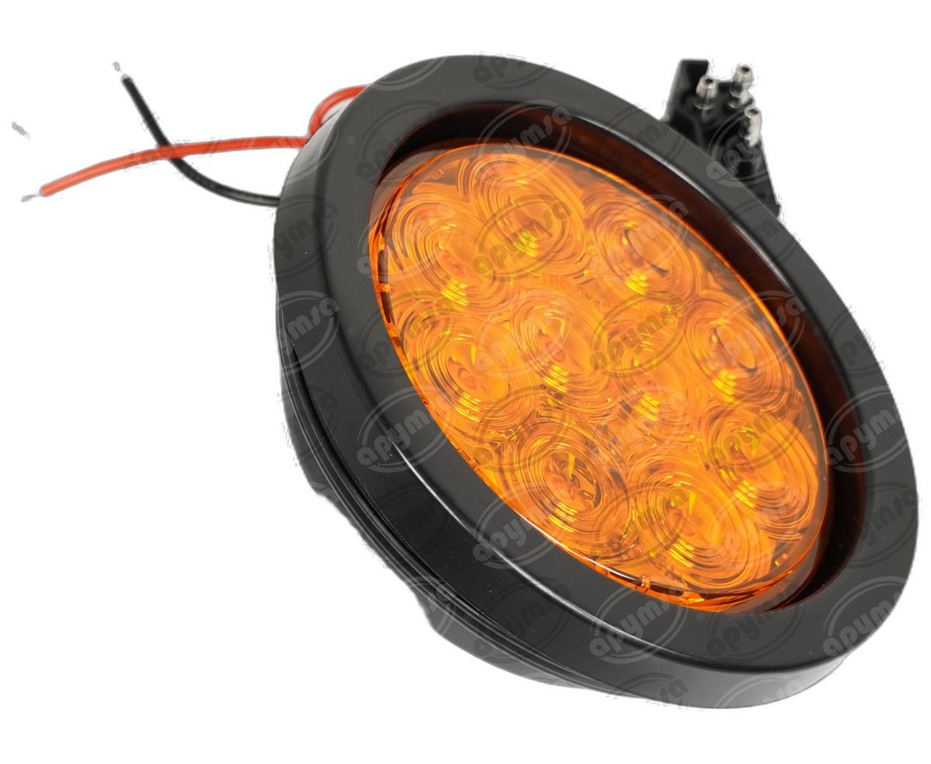 PLAFON LEDS AMBAR TRASERO 4" 10 LEDS 10/30V SELLADO UNIVERSAL QBH STAR 8000