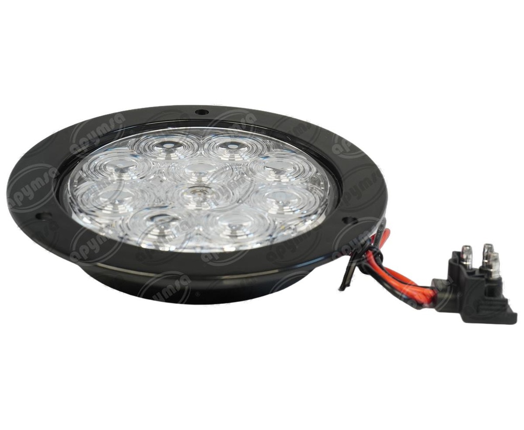 PLAFON LEDS TRANSPARENTE TRASERO 4" 10 LEDS 10/30V ATORNILLABLE QBH STAR 8002C