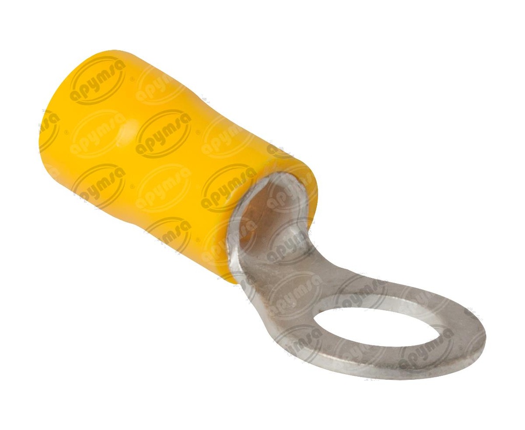 TERMINAL INSTALACION REDONDA AMARILLO 1/4" IMPORTADO R-1/4