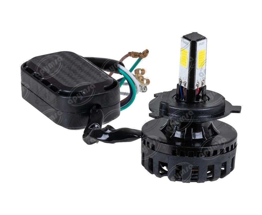 BOMBILLA LED COB MOTOCICLETA   H4 H/L, DESTELLO, VENTILADOR, DC8-80V IMPORTADO M5-D  (HAE)