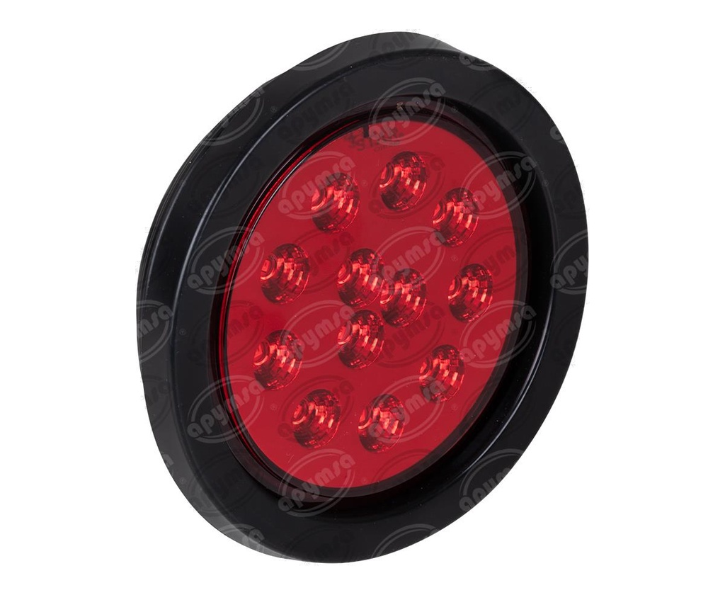 PLAFON LED EMPOTRABLE ROJO 4" 12 LEDS 10-24V  110MM STOP Y FLASHEO QBH STAR 1780029