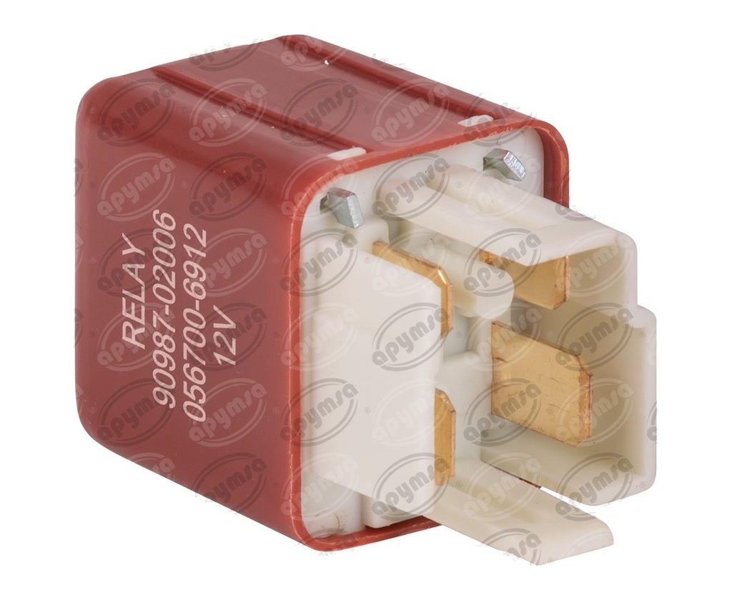 RELAY ILUMINACION  4 TERMINALES  TOYOTA PICK-UP 2.4L 22R TACOMA 95-04 2RZ 3RZ TERCEL 1.5 5E 3E 85-95 COROLLA 87-99 RAV4 3S 00-95 COROLLA 1.8L 1ZZ 7A 4A  QBH DYNAMIC RY-627 GE0008