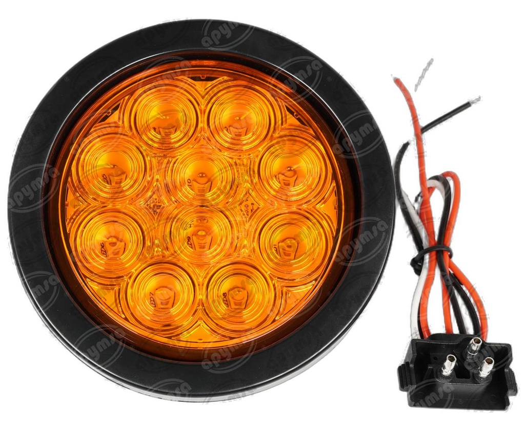 PLAFON SELLADO EMPOTRABLE 4"  MICA AMBAR 10 LEDS 10/30V UNIVERSAL QBH STAR 8000