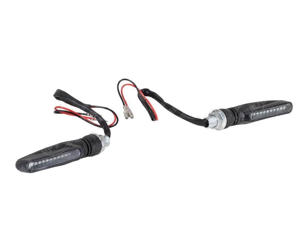 DIRECCIONAL LED MOTOCICLETA ROJO 12V (JGO2PZA)  (HAE)