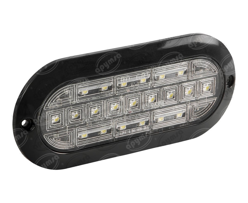 PLAFON LEDS BLANCO MICA TRANSPARENTE 21 LEDS 12-24V OVALADO ULTRAPLANO NACIONAL PL-169BN04B  (INO)