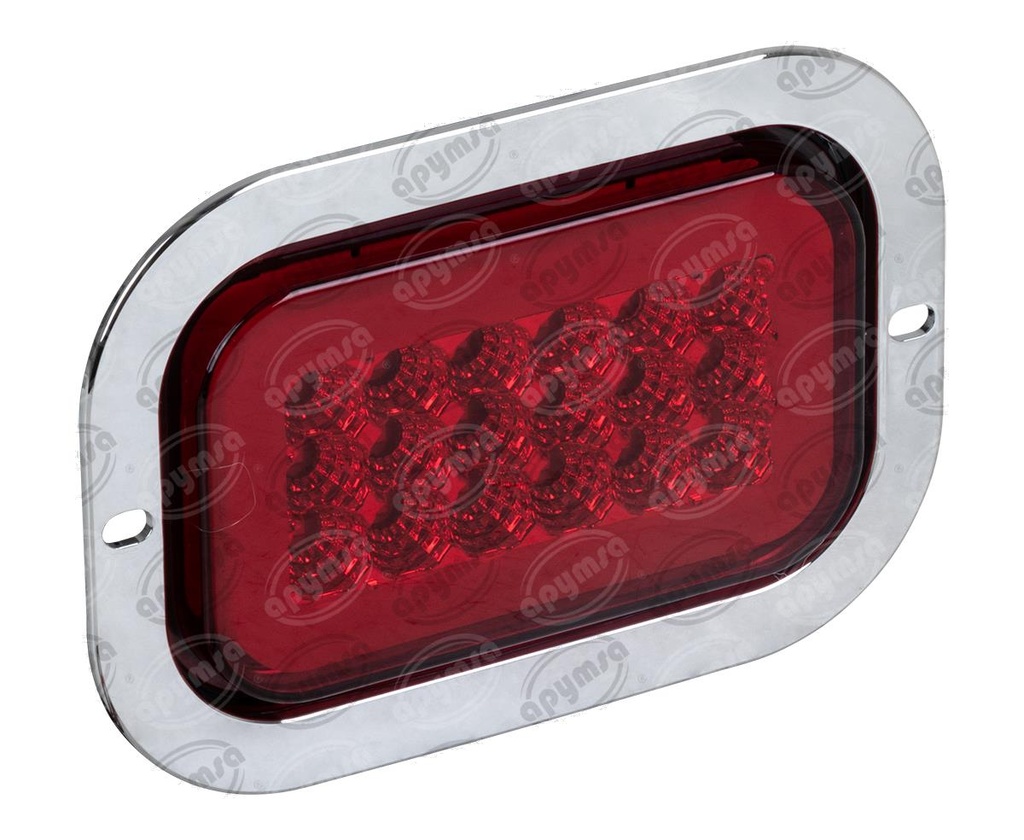 PLAFON LEDS TRASERO ROJO 12/24V CUADRADO CON GEL (ALTA-BAJA ) ESTROBO NACIONAL ICA2071   (HAE)