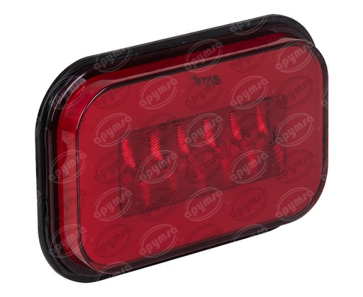 [GT1780024] PLAFON LEDS ROJO TRASERO 12-24V CUADRADO GEL STAR 1780024  (INO)
