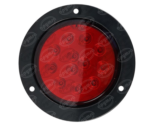 [GT1780027] PLAFON LED ATORNILLABLE 4" ROJO 12 LEDS 12-24V 110MM TRASERO ESTROBO QBH STAR 1780027