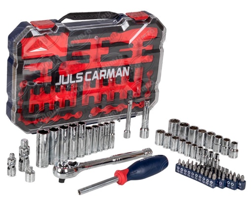 [GT0271128] JUEGO DE HERRAMIENTA SET DE DADOS 3/8 CON 75 PZAS JULS CARMAN W003085WE