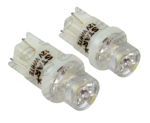 [GT1954064] BOMBILLA LEDS 158 T10 BLANCO 12V 1 LEDS 2PZ PLANO STAR 158  (INO)