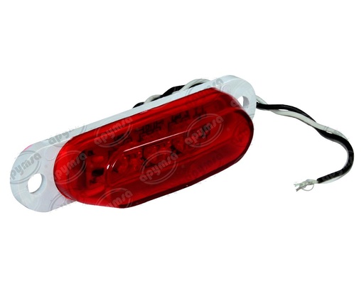 [GT2666304] LUZ POSICION MICA ROJA ROJO 12V 3 LEDS MINI TIPO TRIANGULO PLASTICOS RECORD 1025